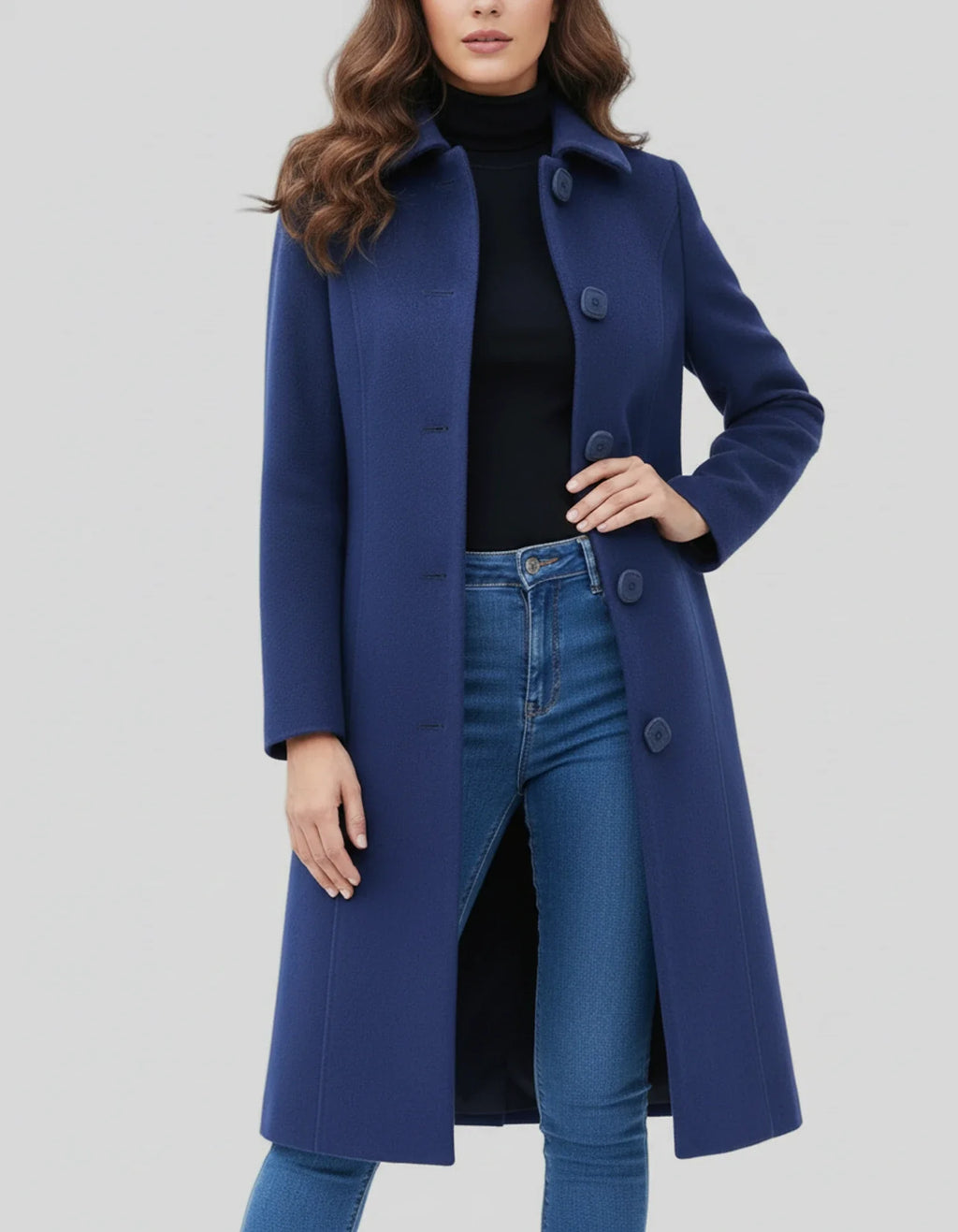 Trench invernale monopetto da donna – Vestibilità casual e calda