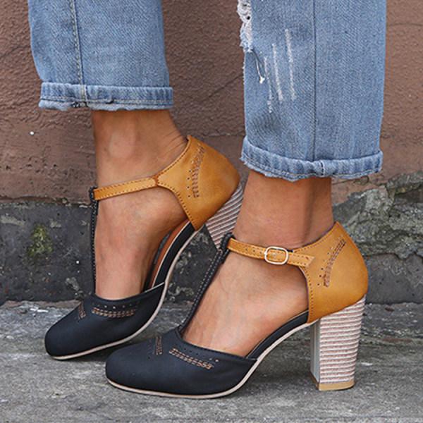 Scarpe Ortopediche Comode da Donna con Tacco Largo – Scarpe Chiuse a Infilare, Eleganti e di Supporto per Camminate Lunghe e Sollievo dal Dolore
