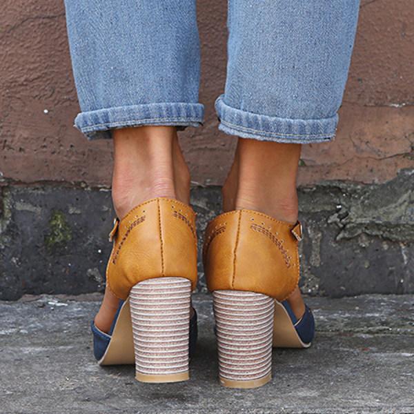 Scarpe Ortopediche Comode da Donna con Tacco Largo – Scarpe Chiuse a Infilare, Eleganti e di Supporto per Camminate Lunghe e Sollievo dal Dolore