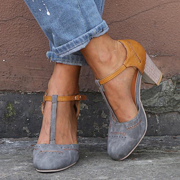 Scarpe Ortopediche Comode da Donna con Tacco Largo – Scarpe Chiuse a Infilare, Eleganti e di Supporto per Camminate Lunghe e Sollievo dal Dolore