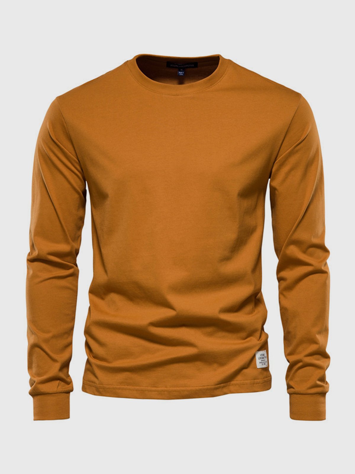 T-shirt da uomo in cotone a maniche lunghe - Casual girocollo