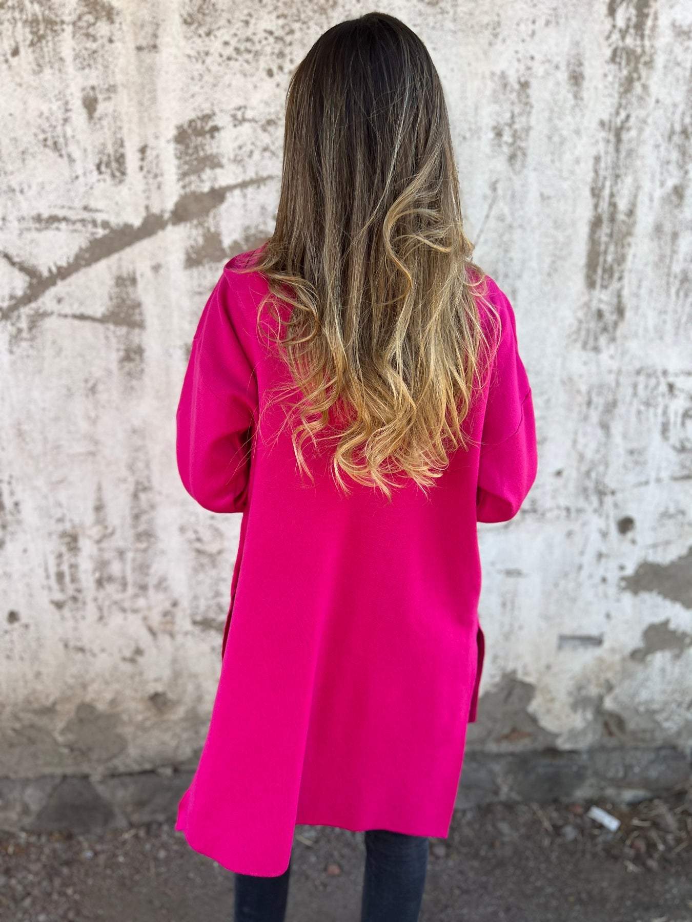 Cardigan Elegante Lungo con Cappuccio e Zip da Donna