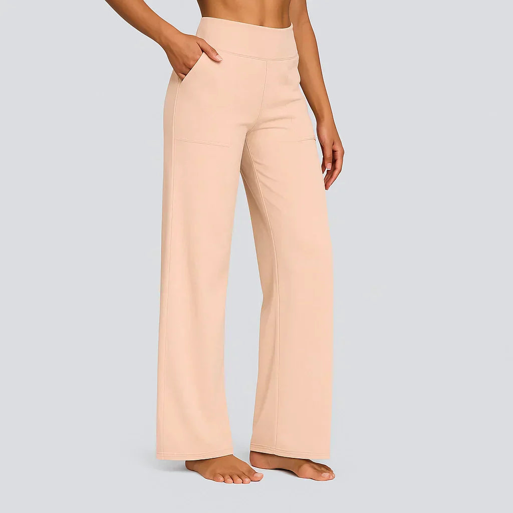 Pantaloni da yoga morbidi ed eleganti da donna - Abbigliamento sportivo a vita alta