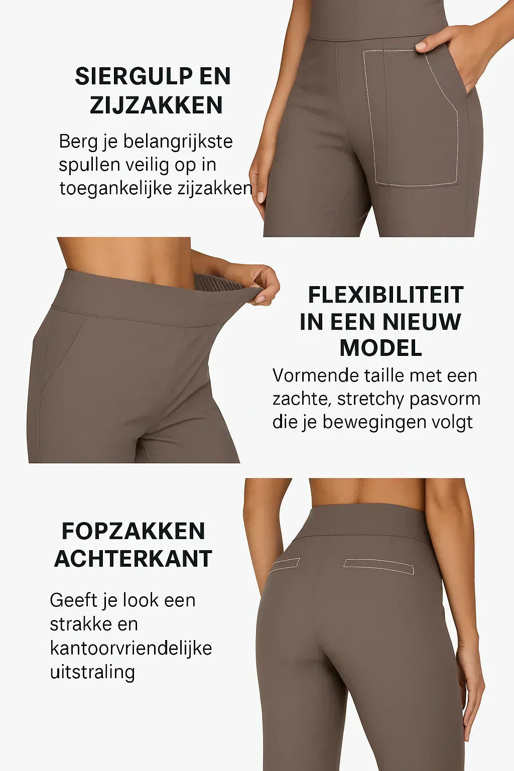 Pantaloni da yoga morbidi ed eleganti da donna - Abbigliamento sportivo a vita alta