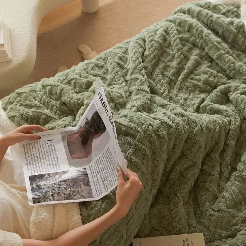 Coperta spessa in lana d'agnello per l'inverno - Lana calda