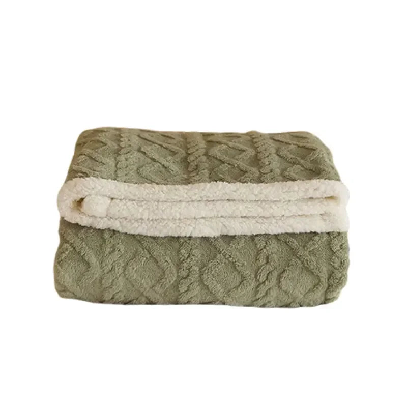 Coperta spessa in lana d'agnello per l'inverno - Lana calda