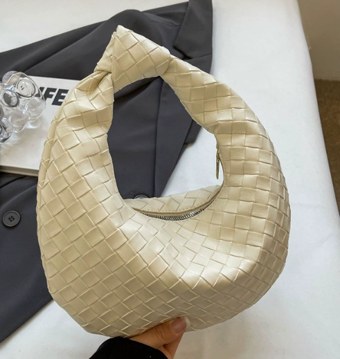 Mini borsa intrecciata da donna - Stile trendy con manico annodato