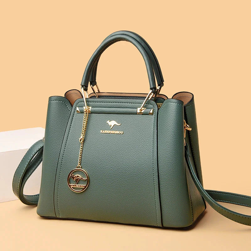Borsa a tracolla e a spalla di lusso da donna in morbida pelle