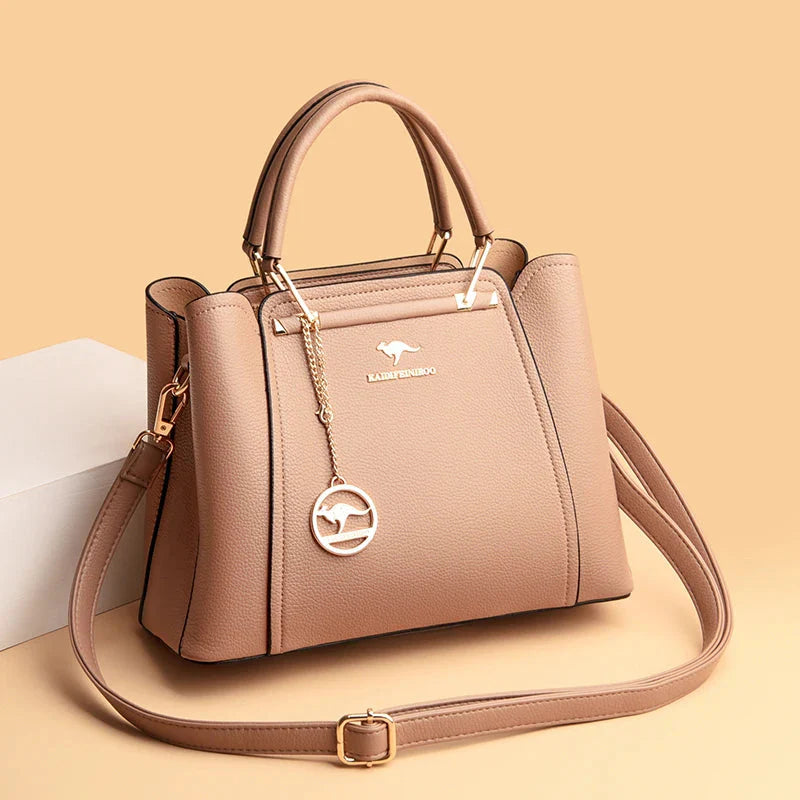 Borsa a tracolla e a spalla di lusso da donna in morbida pelle
