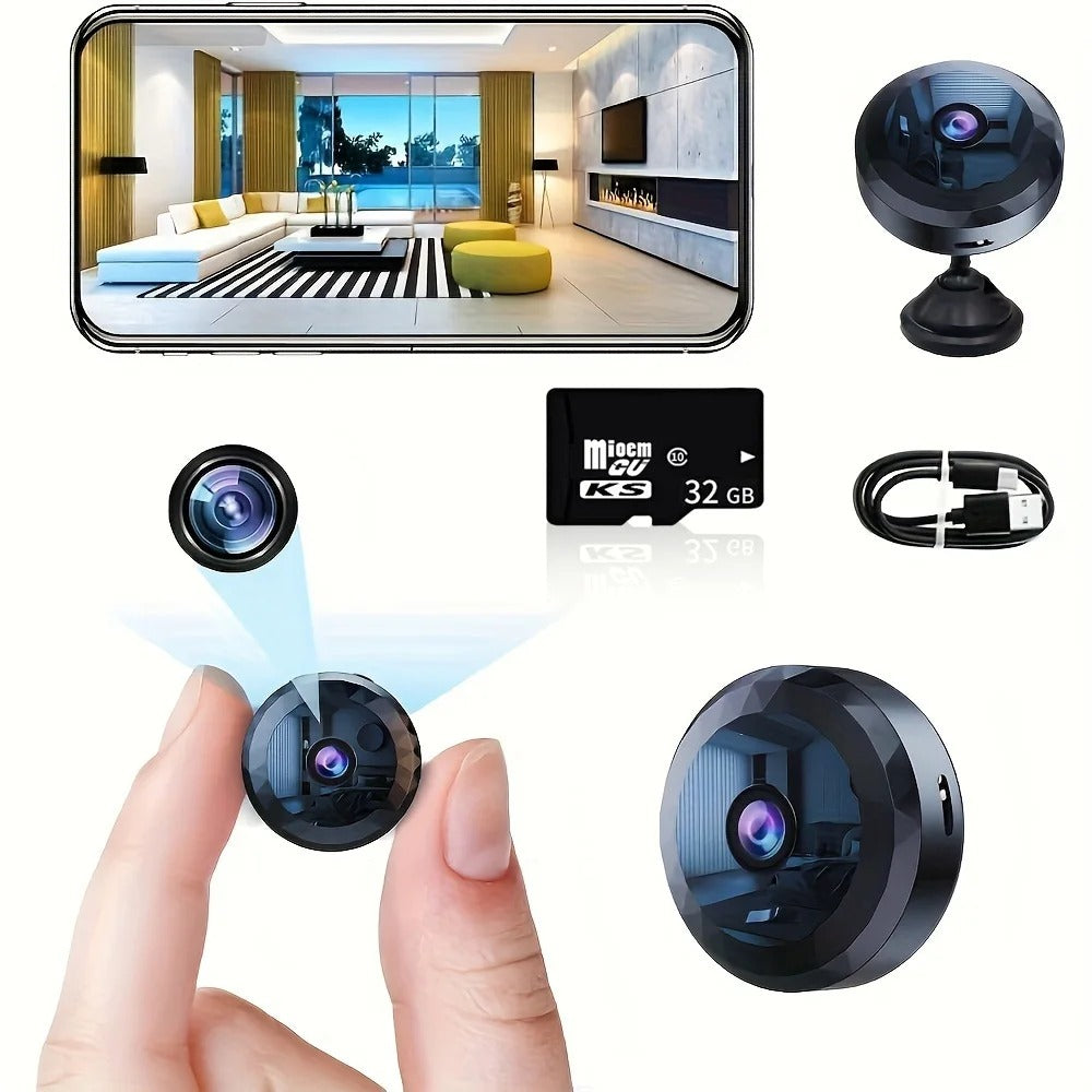 Telecamera di sorveglianza WiFi compatta HD 1080P – Sicurezza domestica wireless
