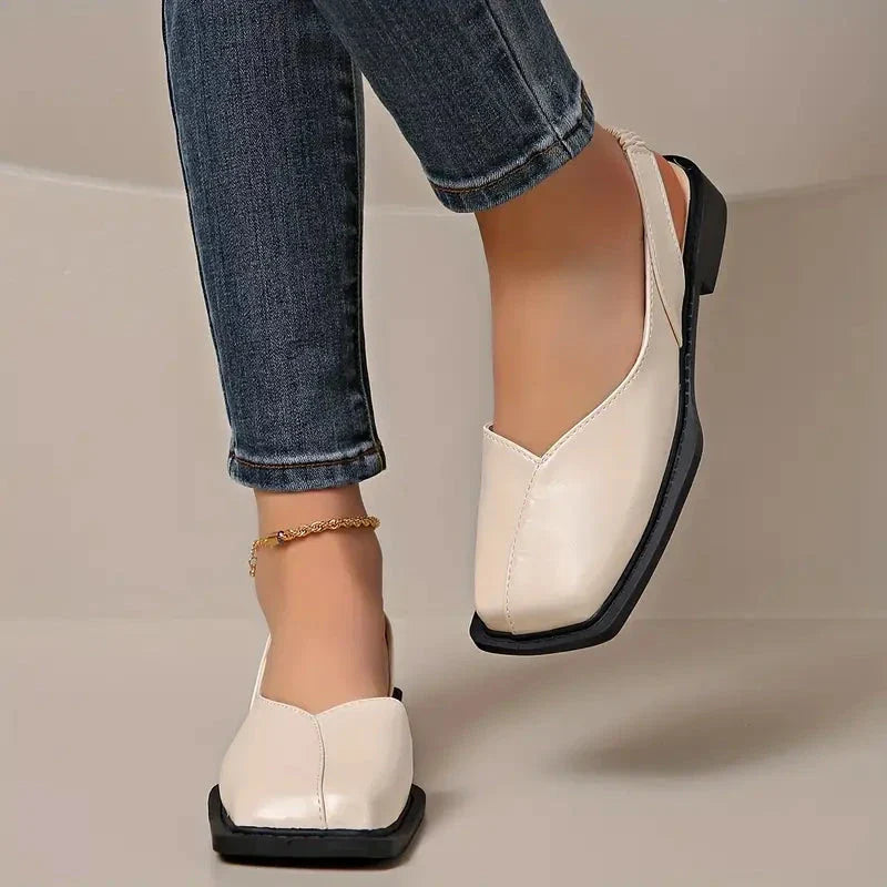 Scarpe basse slip-on in pelle da donna