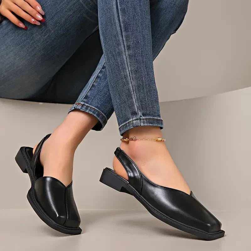 Scarpe basse slip-on in pelle da donna