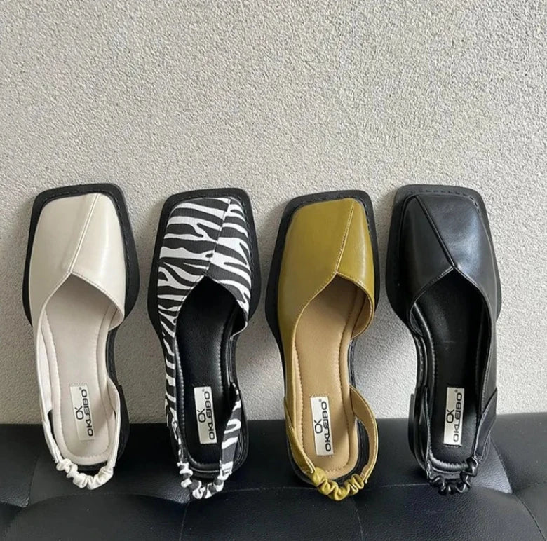 Scarpe basse slip-on in pelle da donna