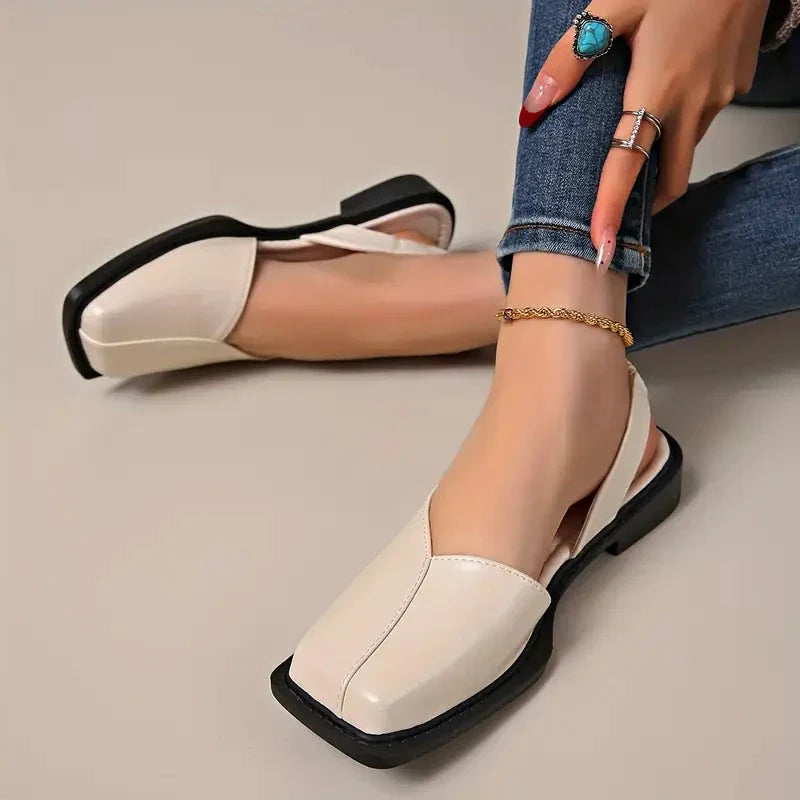 Scarpe basse slip-on in pelle da donna