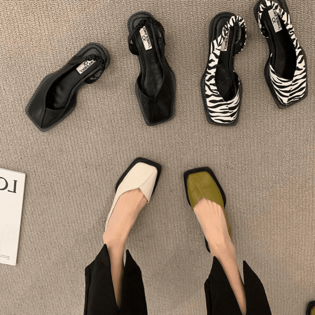 Scarpe basse slip-on in pelle da donna