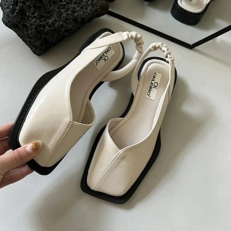 Scarpe basse slip-on in pelle da donna