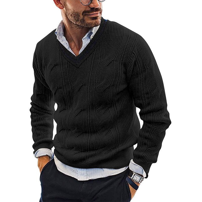 Maglione da uomo con scollo a V
