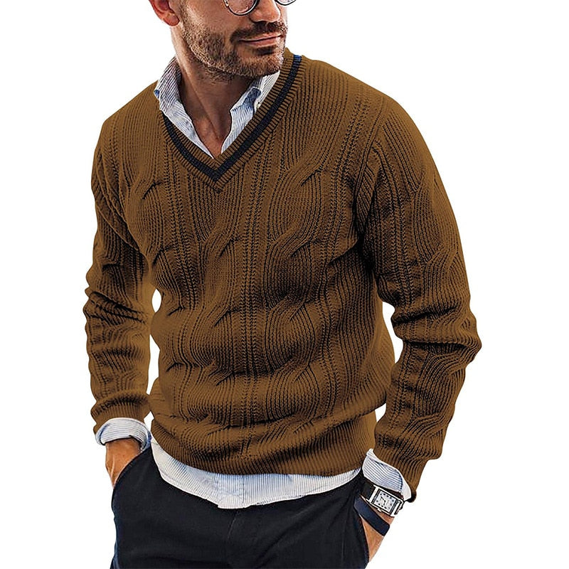 Maglione da uomo con scollo a V