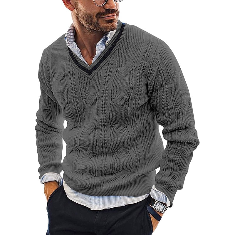 Maglione da uomo con scollo a V