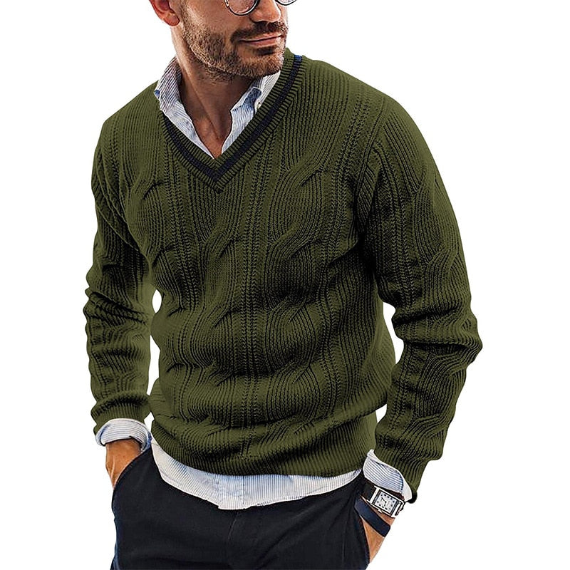 Maglione da uomo con scollo a V