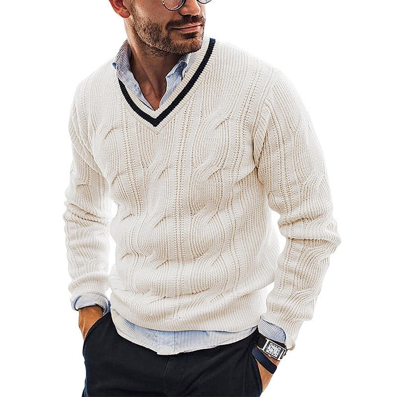 Maglione da uomo con scollo a V