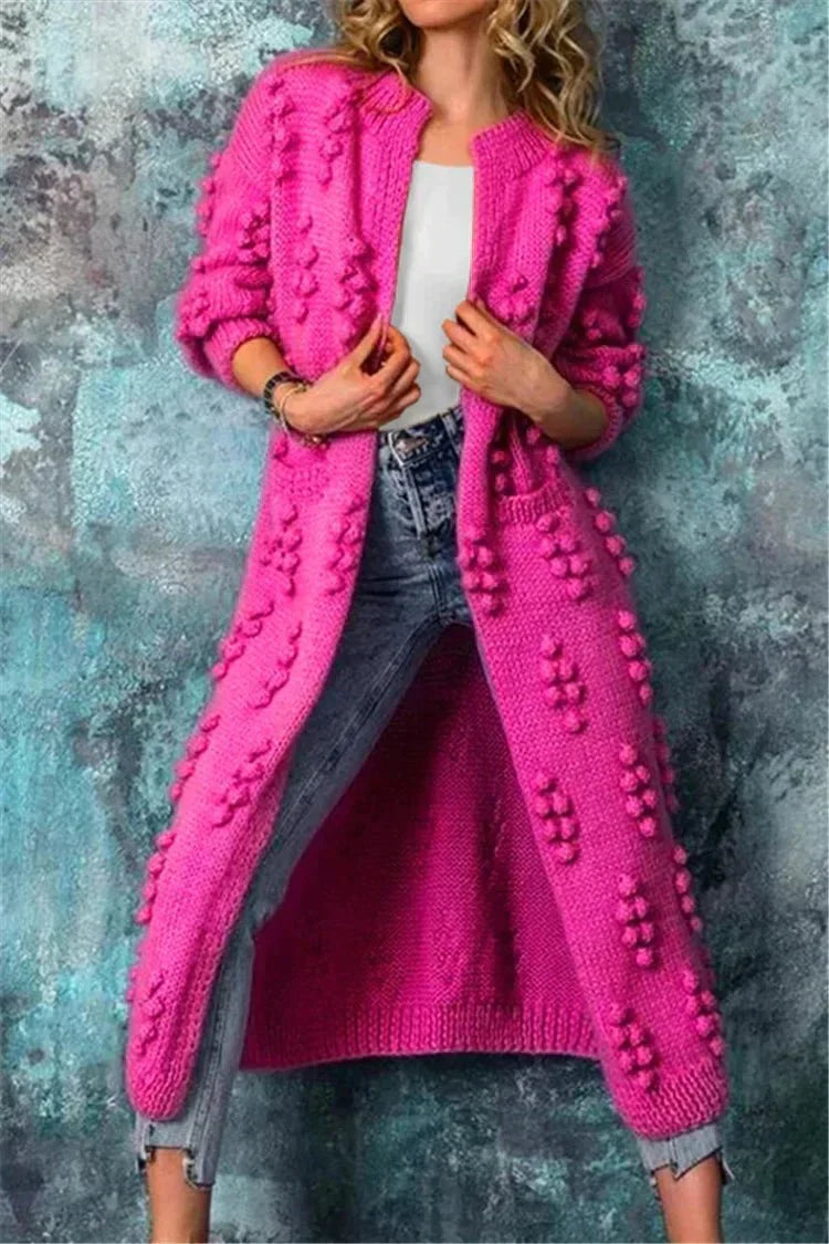 Gilet lungo in maglia da donna