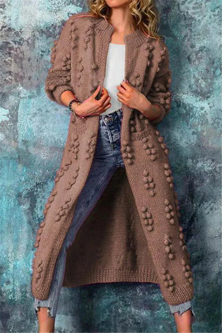 Gilet lungo in maglia da donna