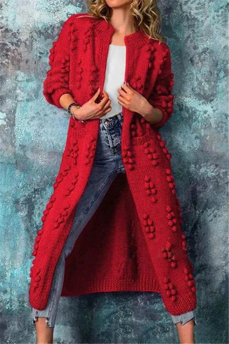 Gilet lungo in maglia da donna