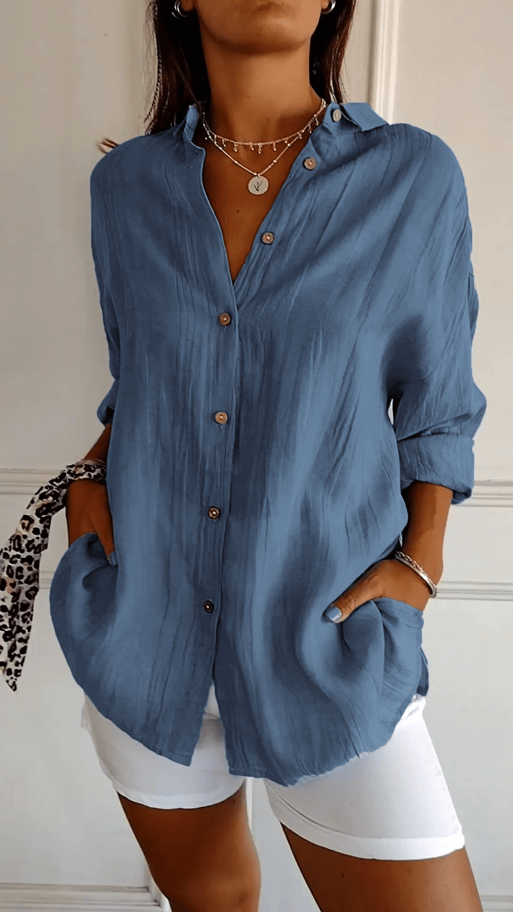 Camicia donna a maniche lunghe Slim Lightweight Refined