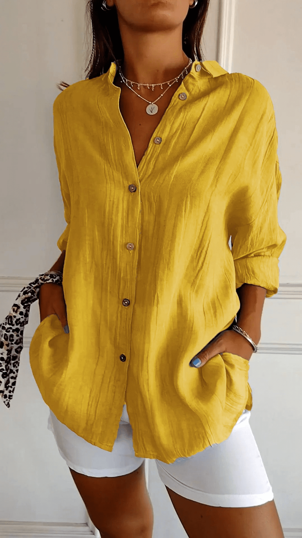 Camicia donna a maniche lunghe Slim Lightweight Refined