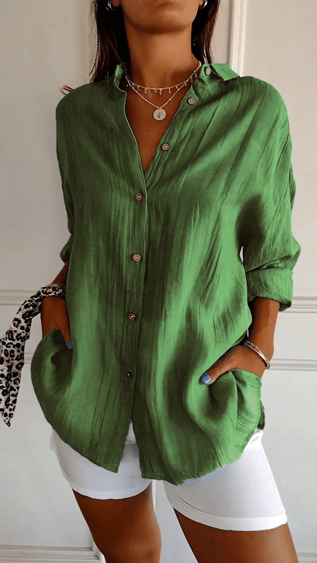Camicia donna a maniche lunghe Slim Lightweight Refined