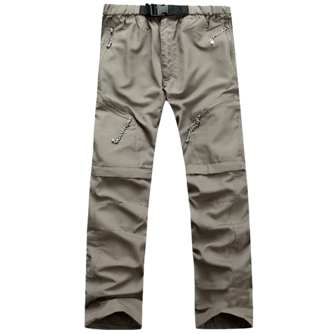 Pantaloni outdoor da uomo con zip-off in materiale ad asciugatura rapida