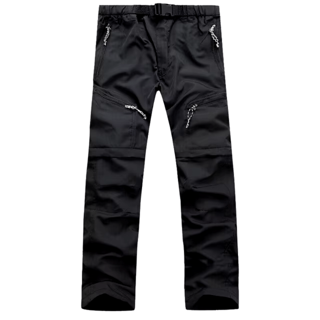 Pantaloni outdoor da uomo con zip-off in materiale ad asciugatura rapida