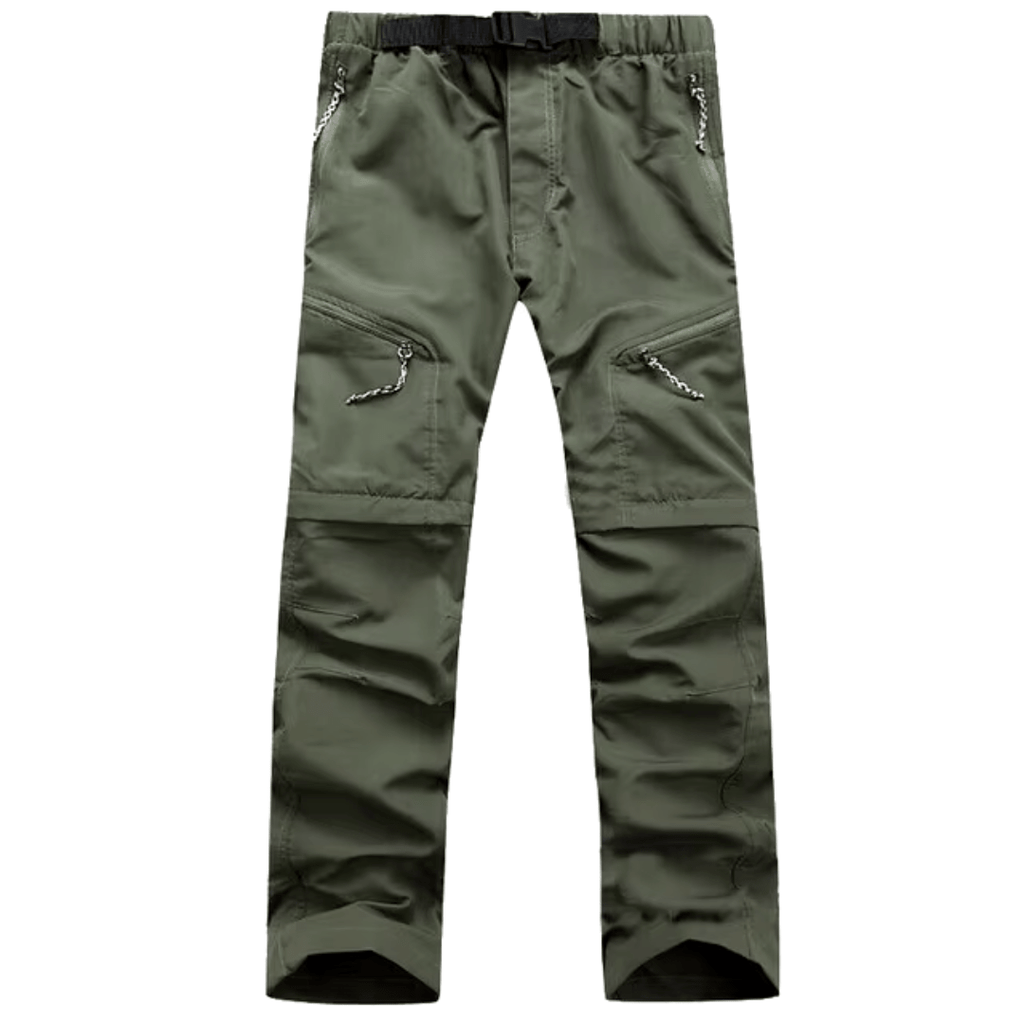 Pantaloni outdoor da uomo con zip-off in materiale ad asciugatura rapida