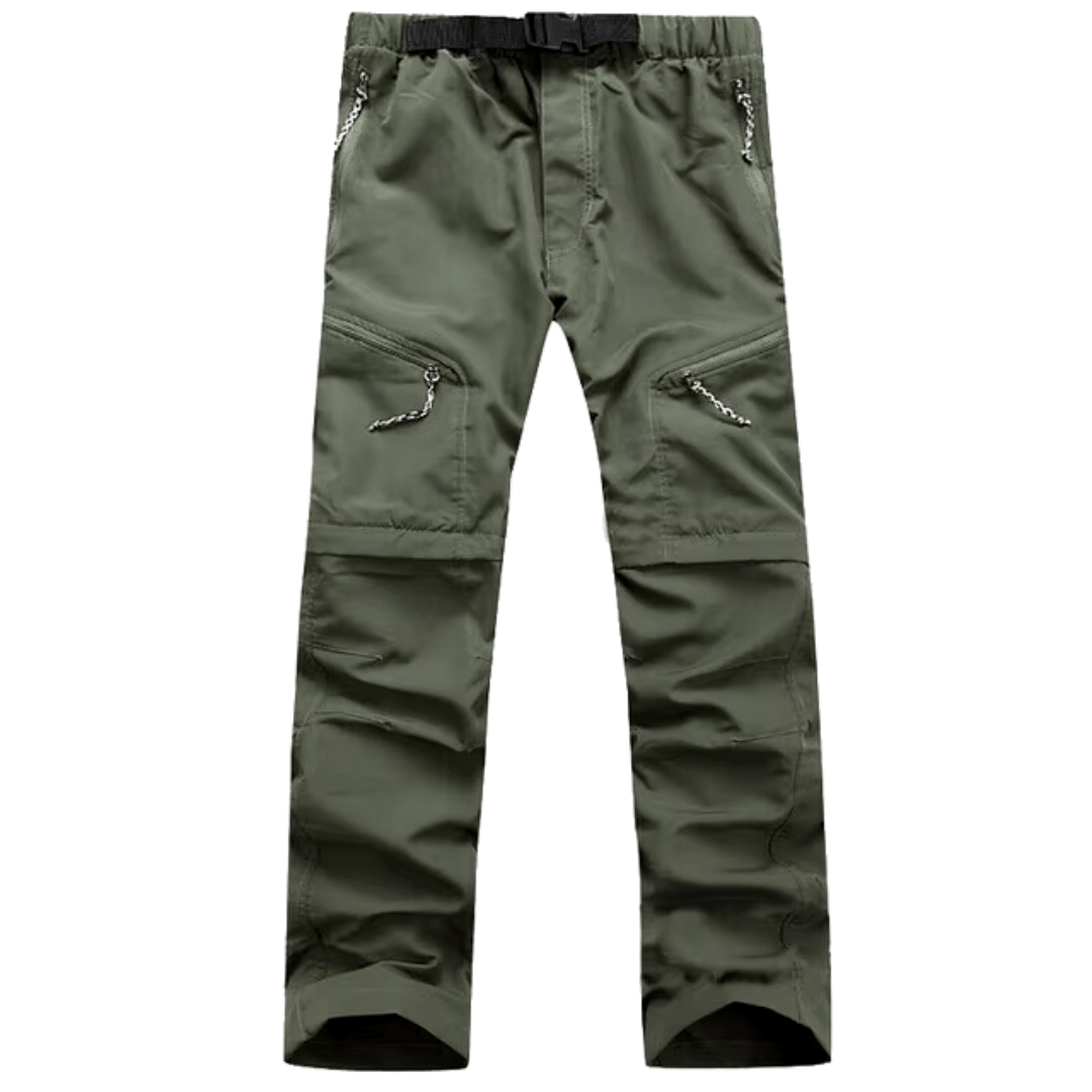 Pantaloni outdoor da uomo con zip-off in materiale ad asciugatura rapida