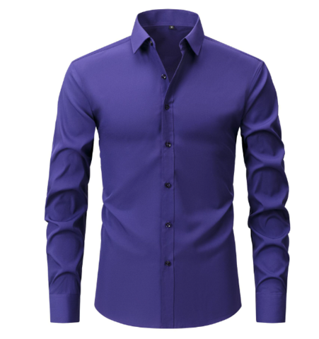 Camicia formale elasticizzata da uomo senza rughe Premium