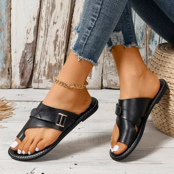 Sandali a infradito in pelle da donna – eleganti e comodi