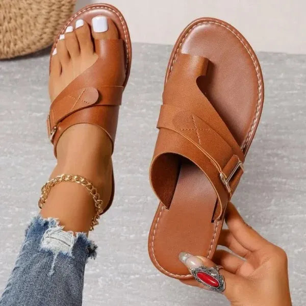 Sandali a infradito in pelle da donna – eleganti e comodi