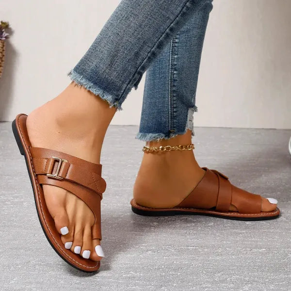 Sandali a infradito in pelle da donna – eleganti e comodi