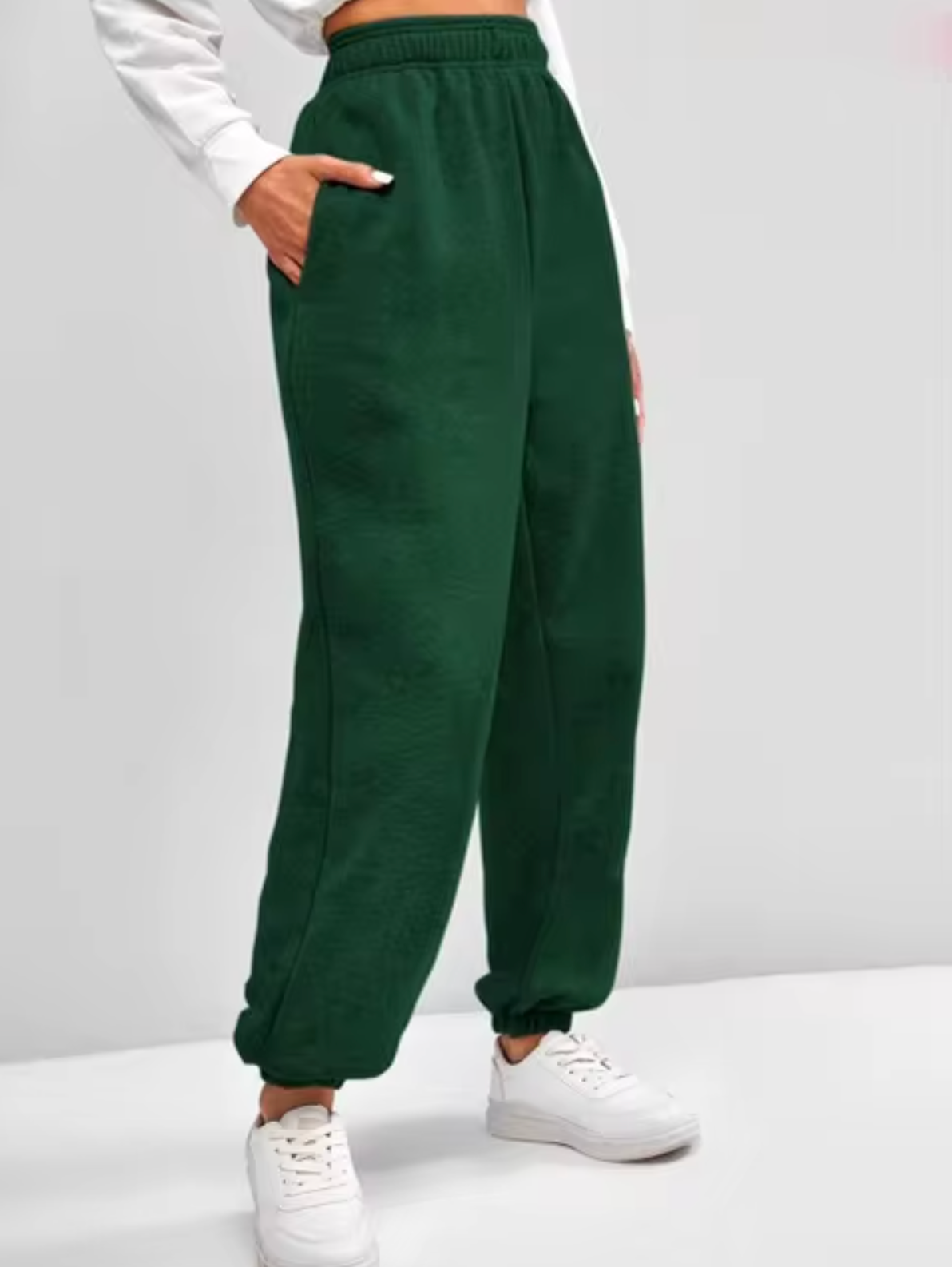 Pantaloni jogger sportivi eleganti da donna | Casual a vita alta