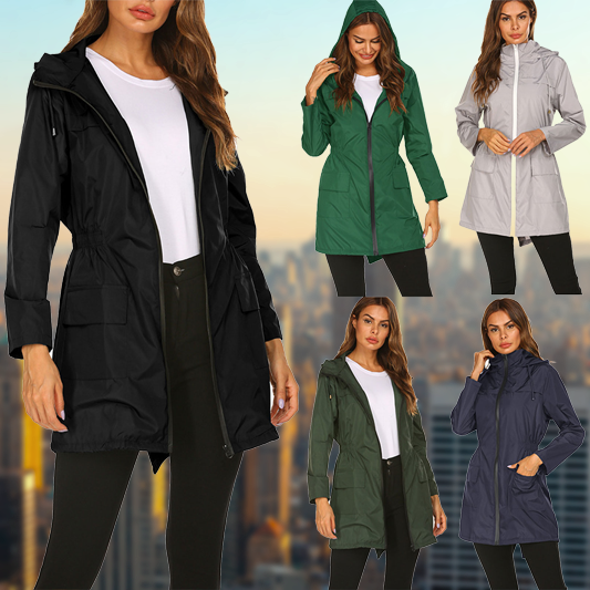 Giacca antipioggia impermeabile da donna - comfort e stile duraturi
