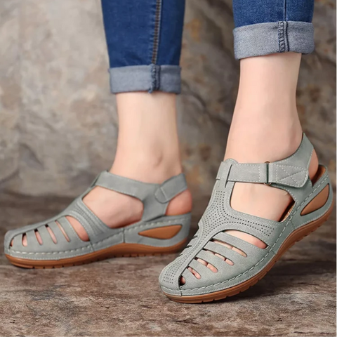 Sandali Ortopedici Comodi Eleganti da Donna – Design Romani con Punta Chiusa, Traspiranti, Leggeri, Facili da Indossare, per Passeggiate Lunghe