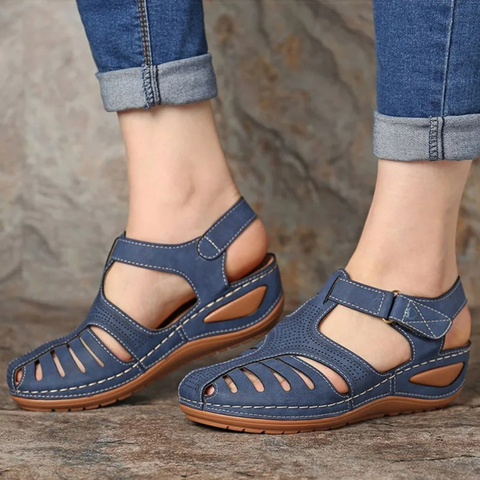 Sandali Ortopedici Comodi Eleganti da Donna – Design Romani con Punta Chiusa, Traspiranti, Leggeri, Facili da Indossare, per Passeggiate Lunghe