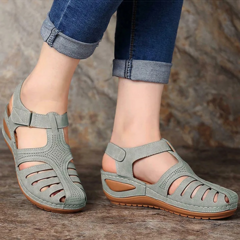 Sandali Ortopedici Comodi Eleganti da Donna – Design Romani con Punta Chiusa, Traspiranti, Leggeri, Facili da Indossare, per Passeggiate Lunghe