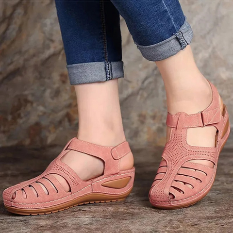 Sandali Ortopedici Comodi Eleganti da Donna – Design Romani con Punta Chiusa, Traspiranti, Leggeri, Facili da Indossare, per Passeggiate Lunghe