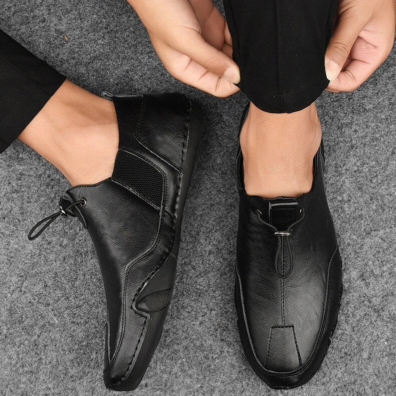 Mocassini Ortopedici in Pelle Premium da Uomo – Scarpe Slip-On Comode e Resistenti per Passeggiate Casual Eleganti