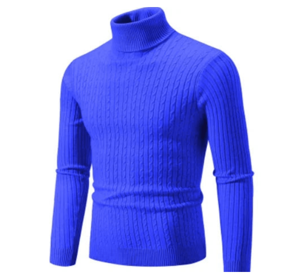 Maglione dolcevita a coste da uomo alla moda - Maglieria comoda e accogliente