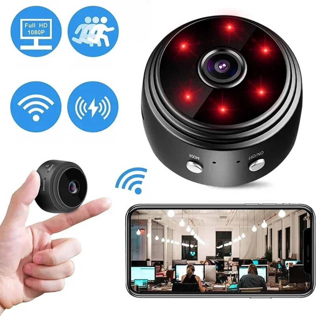 Telecamera di sorveglianza WiFi compatta HD 1080P – Sicurezza domestica wireless