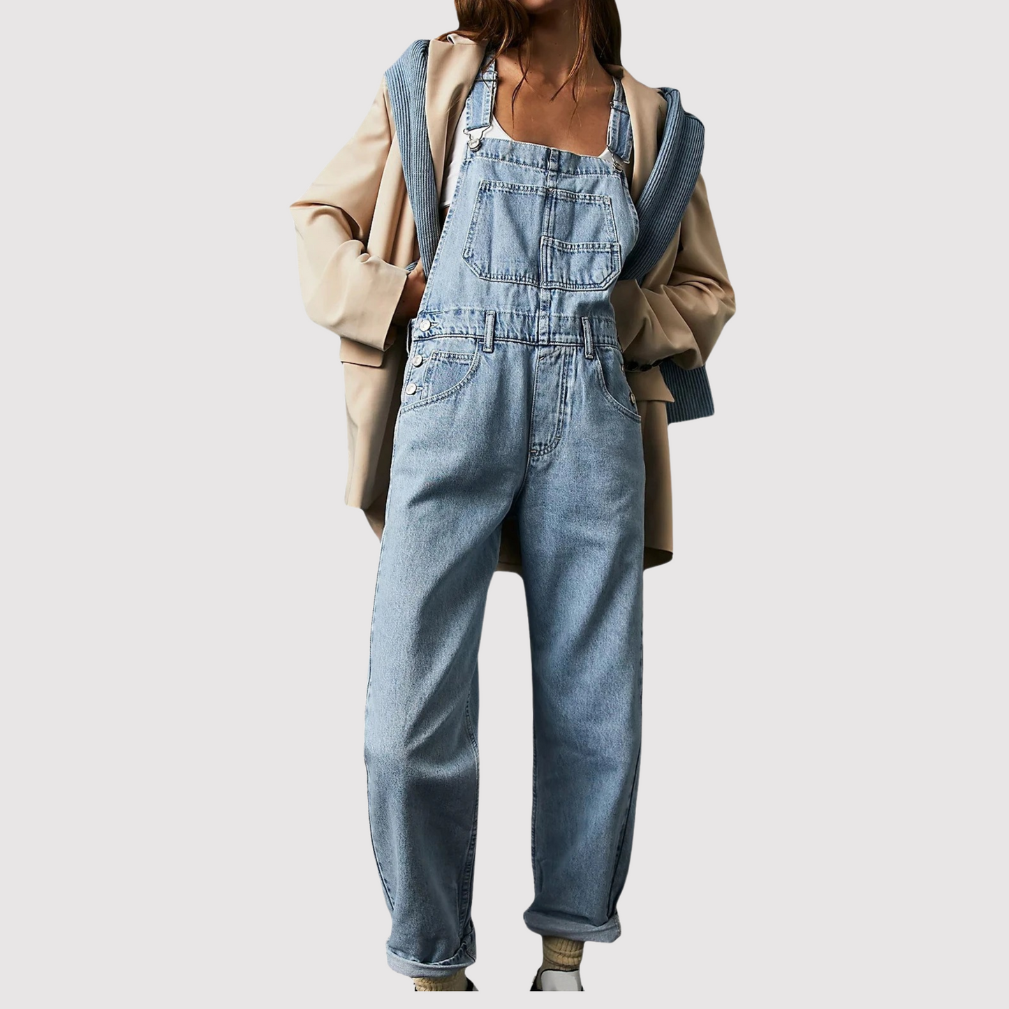 Salopette in denim da donna dallo stile casual e cool