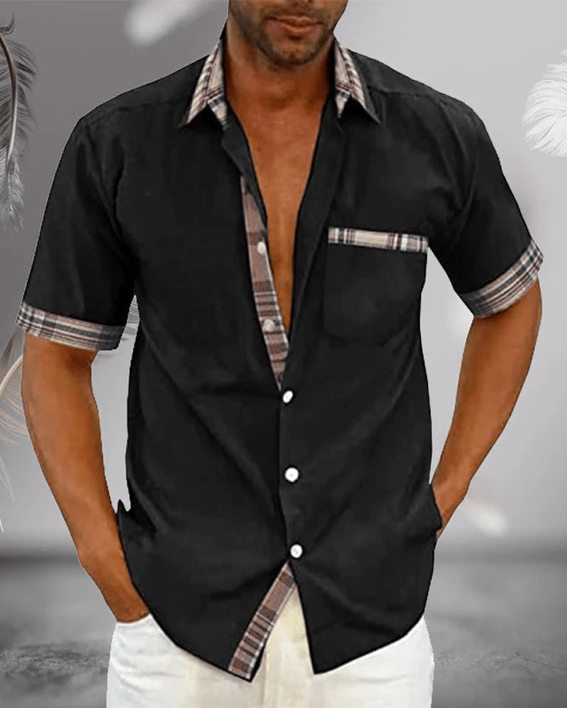 Camicia classica sartoriale da uomo a maniche lunghe